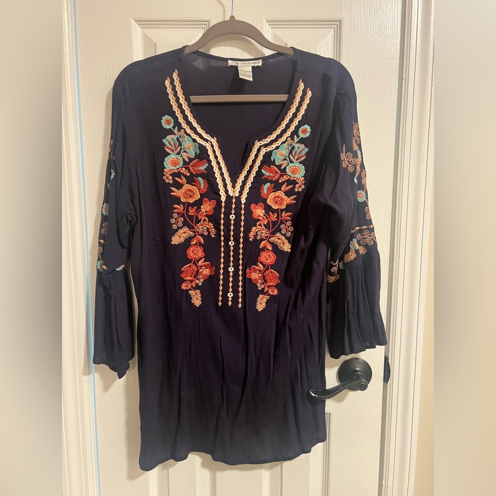 Beautiful Detailed Tunic Beach Cover Up